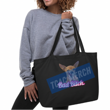 Load image into Gallery viewer, Peaches "Bad Bitch" Large organic tote bag