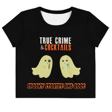 Load image into Gallery viewer, Halloween Ghosties All-Over Print Crop Tee