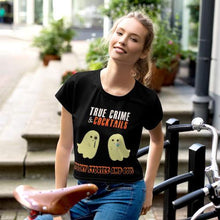 Load image into Gallery viewer, Halloween Ghosties All-Over Print Crop Tee