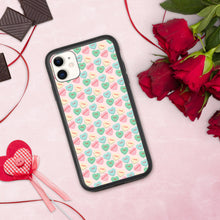 Load image into Gallery viewer, Valentine's Conversation Hearts Biodegradable iPhone cases