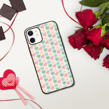 Load image into Gallery viewer, Valentine's Conversation Hearts Biodegradable iPhone cases