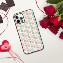 Load image into Gallery viewer, Valentine's Conversation Hearts Biodegradable iPhone cases