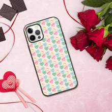 Load image into Gallery viewer, Valentine's Conversation Hearts Biodegradable iPhone cases