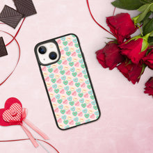 Load image into Gallery viewer, Valentine's Conversation Hearts Biodegradable iPhone cases