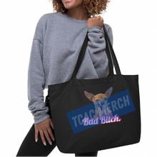 Load image into Gallery viewer, Peaches &quot;Bad Bitch&quot; Large organic tote bag
