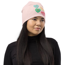 Load image into Gallery viewer, Valentine&#39;s Conversation Hearts Beanie
