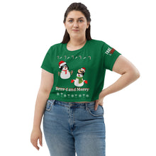 Load image into Gallery viewer, XMAS 2022 Brrr-t and Merry Crop Tee
