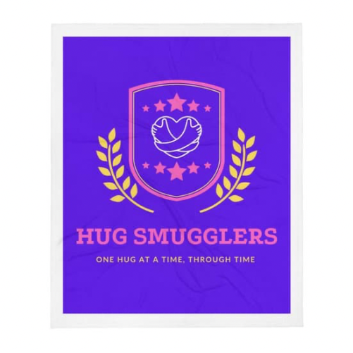 Throw Blanket - Official Hug Smugglers Logo