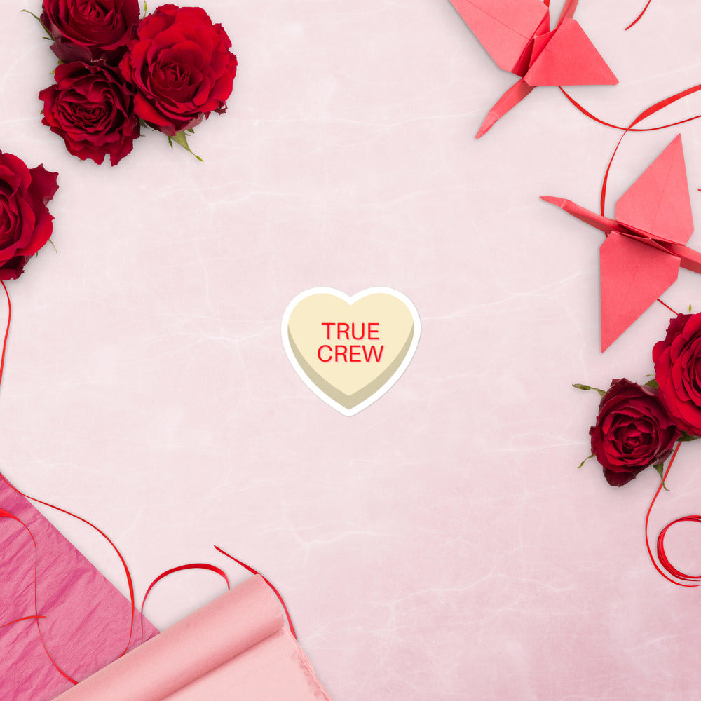 Valentine's Conversation Hearts True Crew Bubble-free stickers