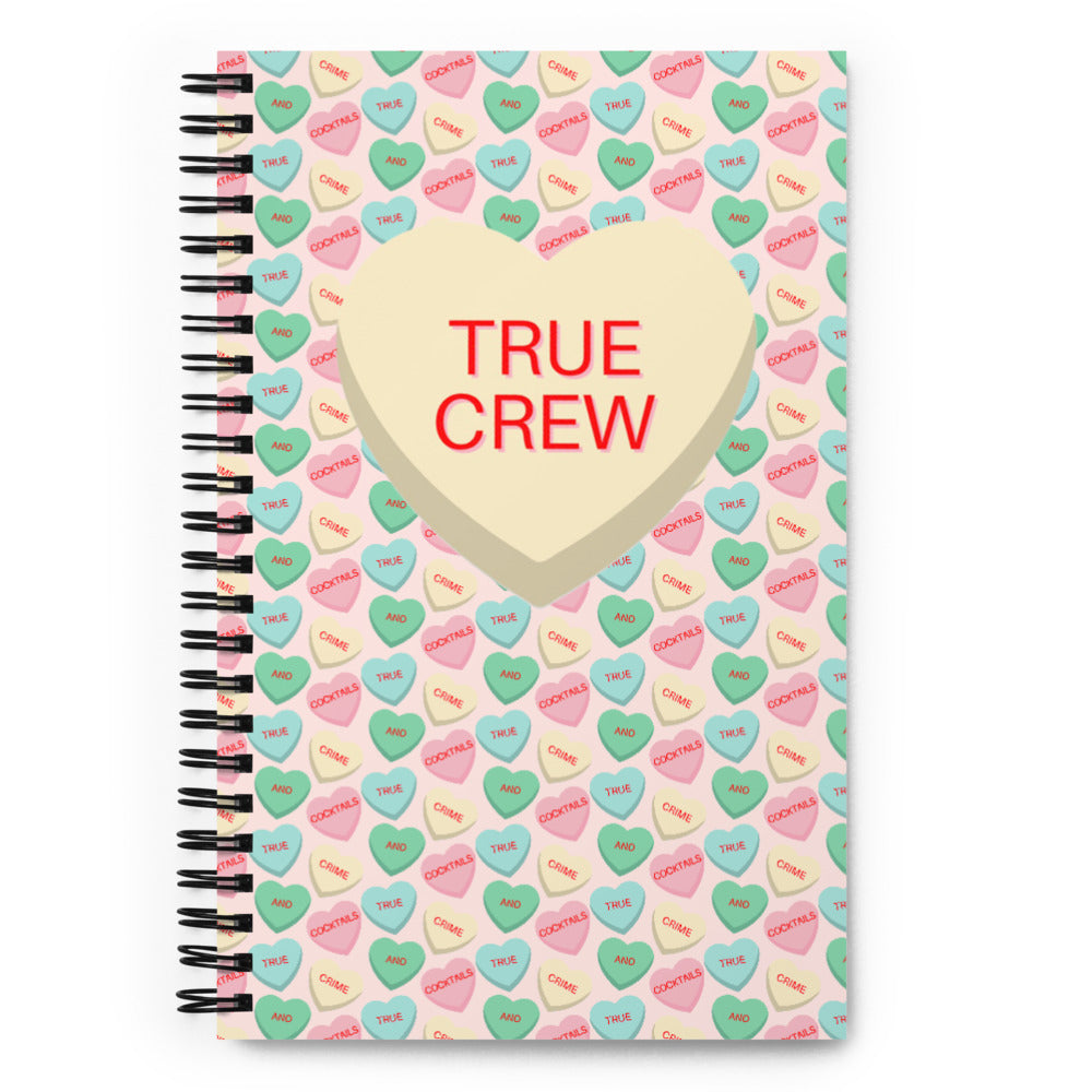 Valentine's Conversation Hearts Spiral notebook