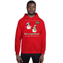 Load image into Gallery viewer, XMAS 2022 Brrr-t and Merry Unisex Hoodie
